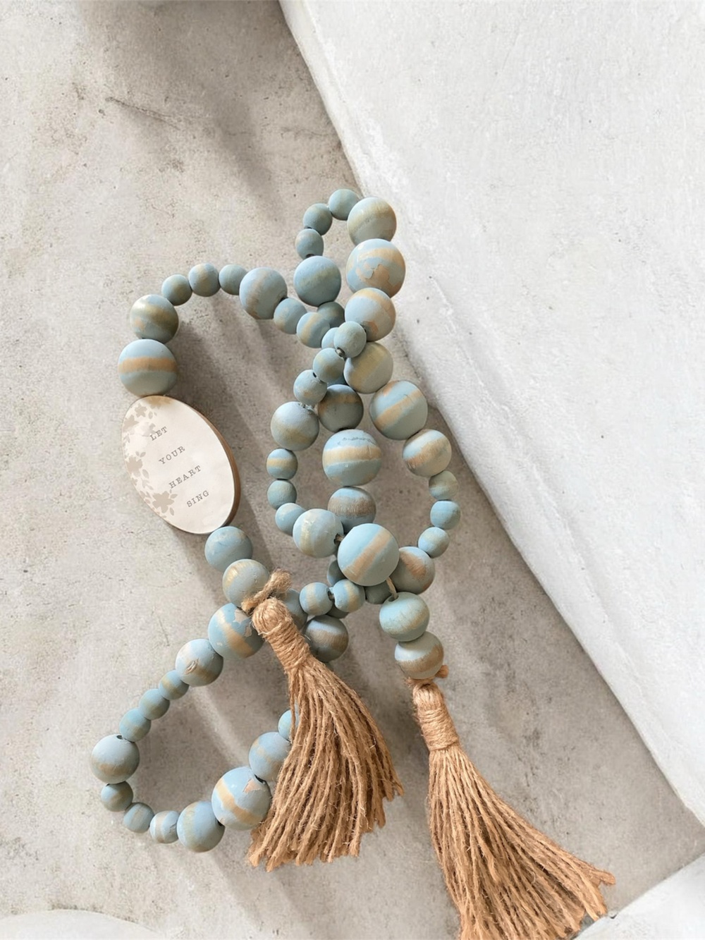 Boho wooden bead, garland decor